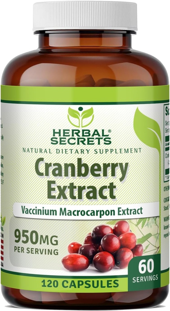 Herbal Secrets Cranberry Extract 475 Mg 120 Capsules 2