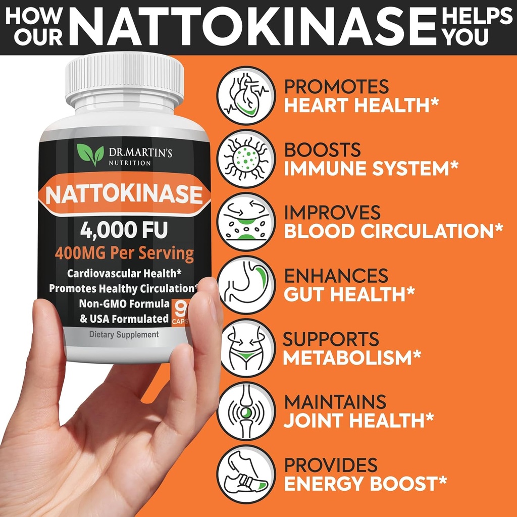Pure 4,000 FU Nattokinase Supplement | 400mg Authentic Japanese Natto Extract | for Cardiovascular & Heart Health, Blood Circulation | Helps Maintain Healthy Blood Flow | Immune System | 90 Capsules 3