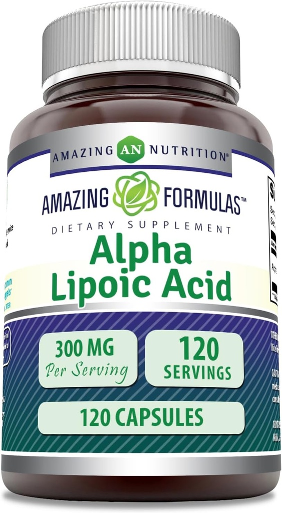 Amazing Formulas Alpha Lipoic Acid 300 Mg Capsules Supplement | Non-GMO | Gluten Free | Made in USA (120) 2
