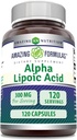 Amazing Formulas Alpha Lipoic Acid 300 Mg Capsules Supplement | Non-GMO | Gluten Free | Made in USA (120) 2