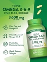Nature's Truth Triple Omega 3 6 9 | 3600mg | 200 Softgels | Fish, Flax, and Borage Oils | Non-GMO & Gluten Free Supplement 6