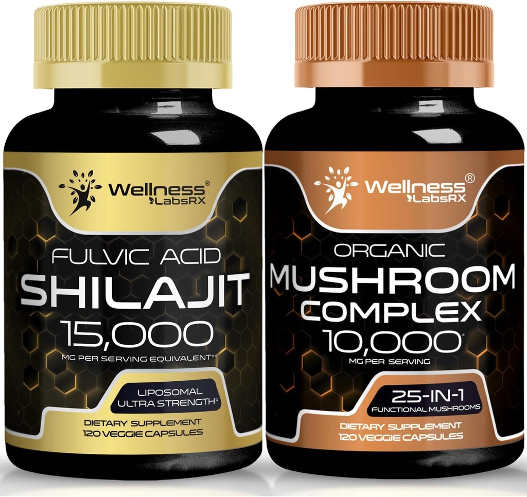 WELLNESS LABSRX Shilajit Capsules | Organic Mushroom Capsules 2