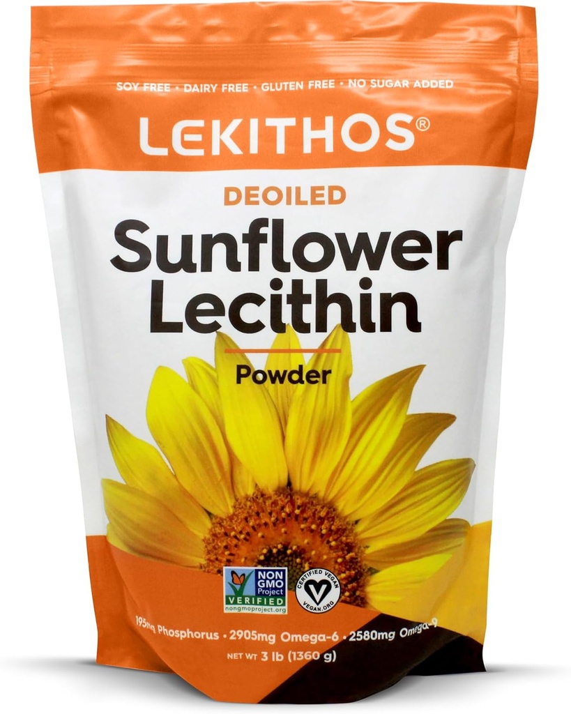 Deoiled Sunflower Lecithin Powder 16oz, Daily Lecithin Supplement for Cooking, Baking & Gummies,1760mg Phosphatidyl Choline Supplement - Great for Clogged Milk Ducts! 65 Servings, Non-GMO 5