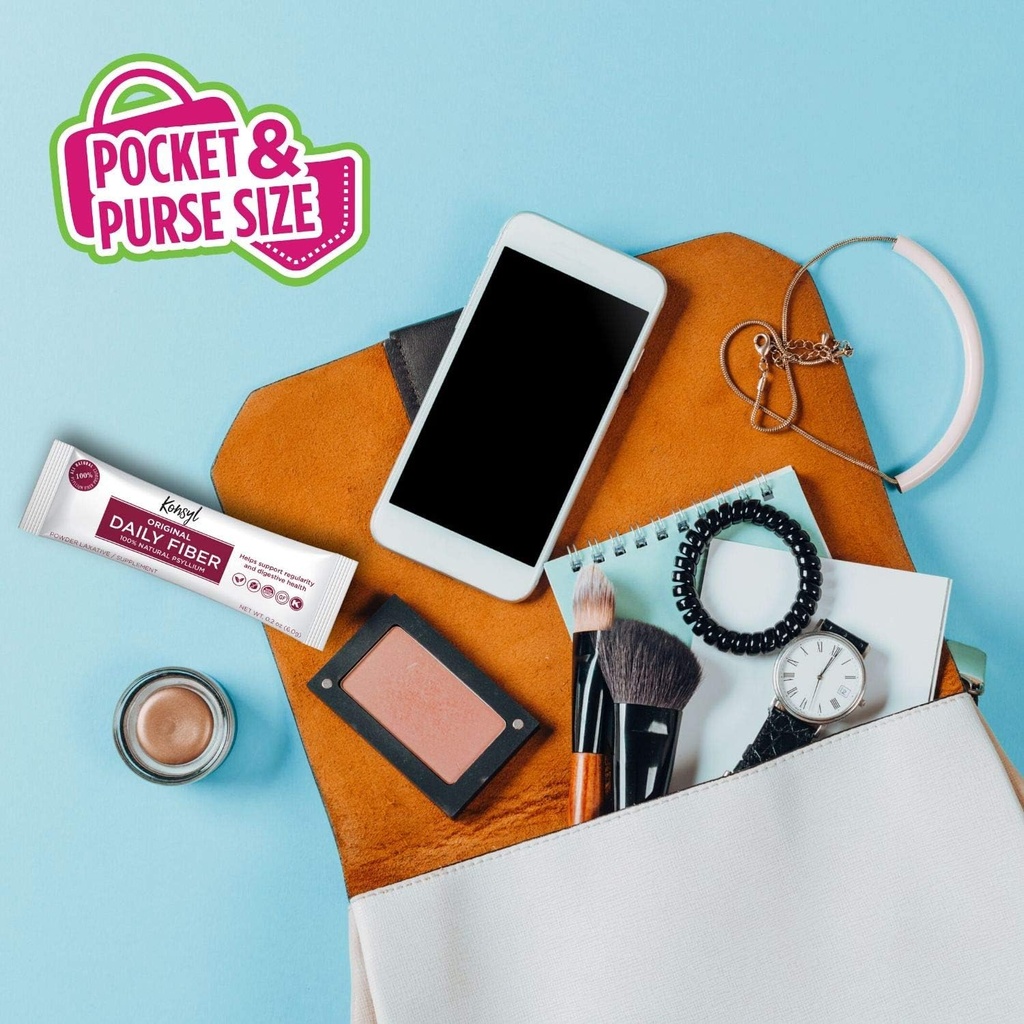 Konsyl Original Formula Daily Fiber, 100% All Natural Psyllium Husk Powder - Stickpacks 30ct 4