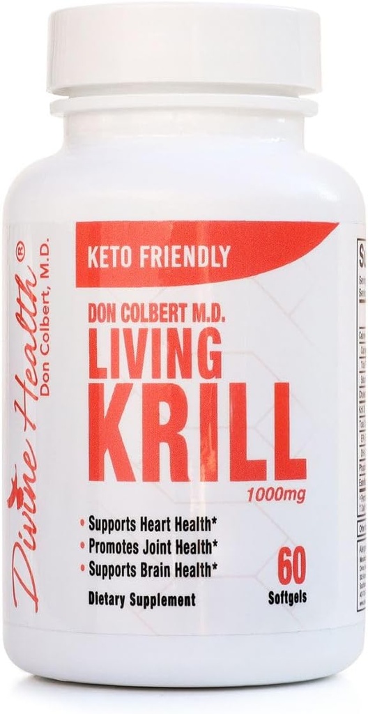 Divine Health Dr. Colbert, MD Living Krill Oil 1000mg Per Softgel Plus DHA & EPA | 60 Servings 2