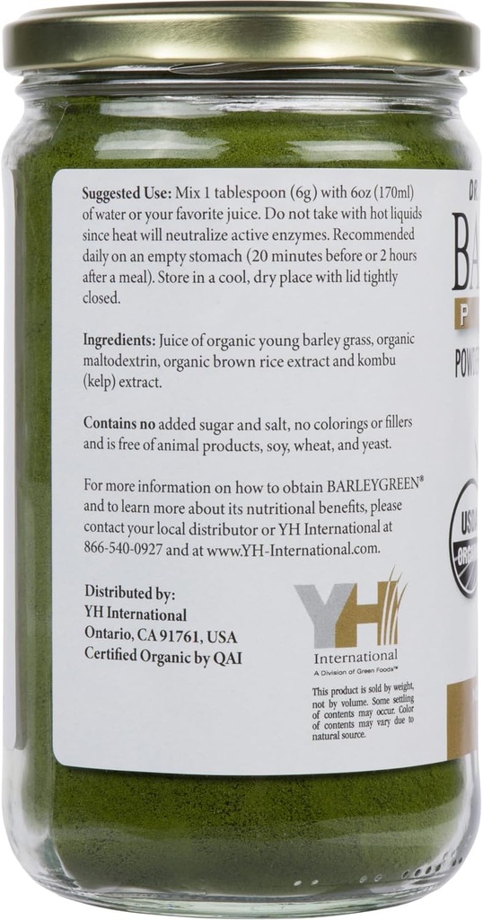 Dr. Hagiwara's Original Premium w/Kelp - Organic Barley Grass Juice Powder 8.5oz (240g) - 40 Servings 5