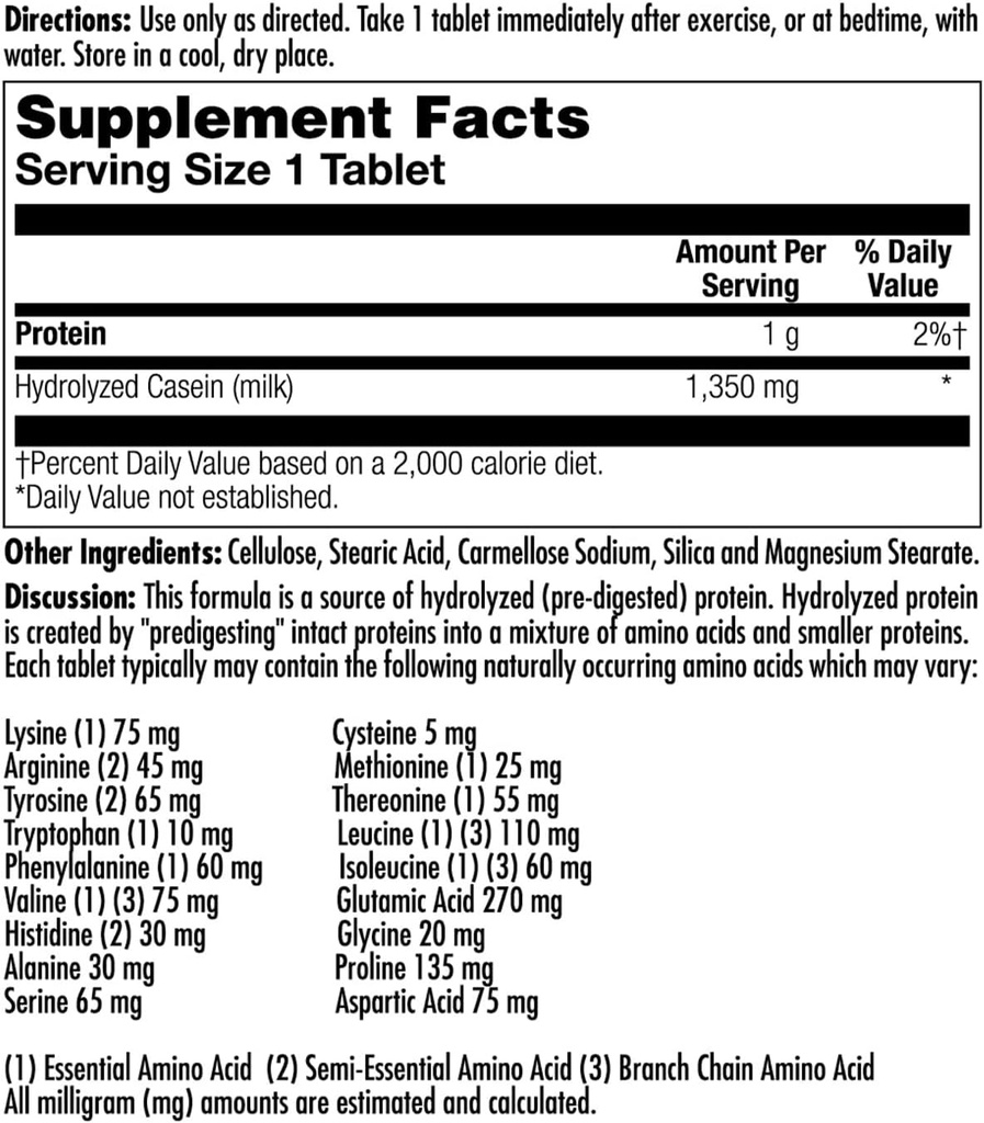 KAL Amino Acid Complex Tablets, 1000 mg, 100 Count 3