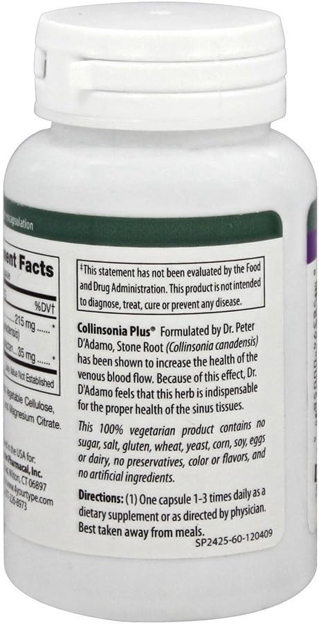 D'Adamo - Collinsonia Plus 60 vcaps 4