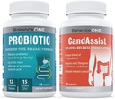 Balance ONE Probiotic & CandAssist Bundle | 15 Billion Time-Release Probiotic | Natural Cleanse with Caprylic Acid, Berberine 2
