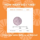 Celebrate Vitamins Iron Supplement with Vitamin C - 30mg Iron, 60mg Vitamin C, Bariatric Vitamins for WLS Patients, Vertical Sleeve & Gastric Bypass Surgery – Grape, 90 Chewable Tablets 5