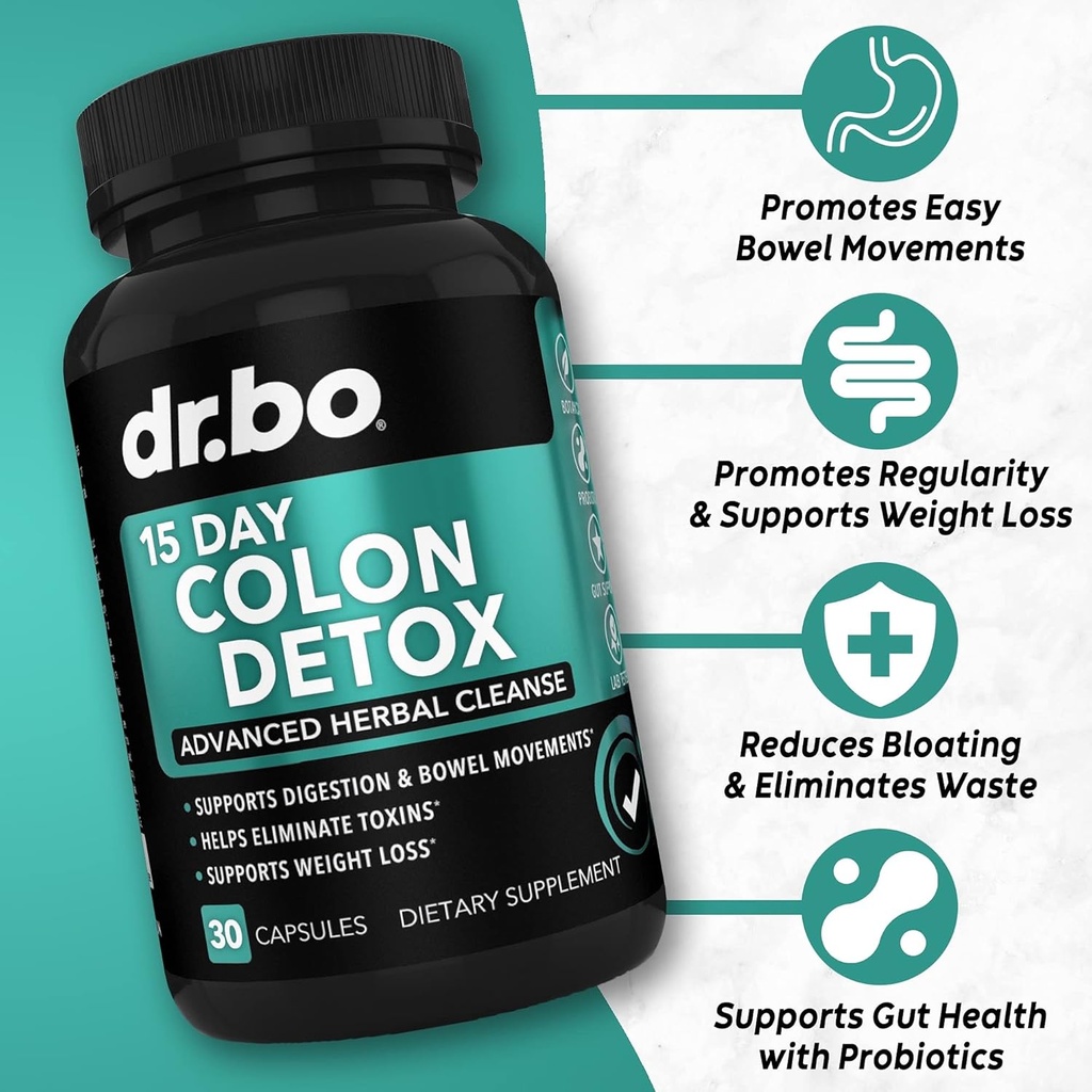 Colon Candi Cleanse Detox Support - Anti Overgrowth & 15 Day Intestinal Cleanse Pills & Probiotic - Balance Control & Fast Acting Natural Laxative for Constipation Relief - Bowel Movement Gut Health 3
