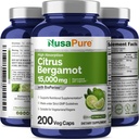 NusaPure Citrus Bergamot Capsules 15,000mg, 200 Capsules - 25:1 Bergamot Extract - 200 Servings, Bioperine, Vegan, Non-GMO 5