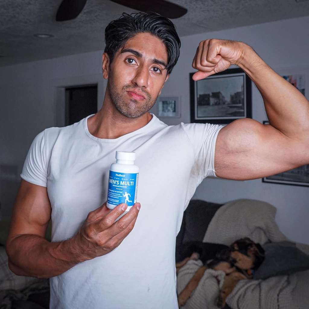 Multivitamin for Men with 38 Key Nutrients, B Complex, D3, A, C, Zinc, Magnesium, Calcium, Asian Ginseng, Ashwagandha, Turmeric for Bones, Muscle, Immunity | 60 Vegan Capsules | 1 Month Supply 6