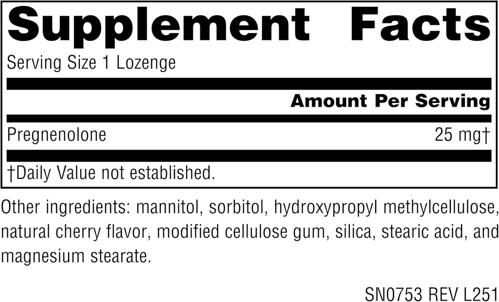 Source Naturals Pregnenolone 25mg - 120 Cherry Lozenges 3