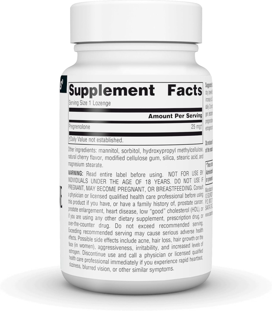 Source Naturals Pregnenolone 25mg - 120 Cherry Lozenges 4
