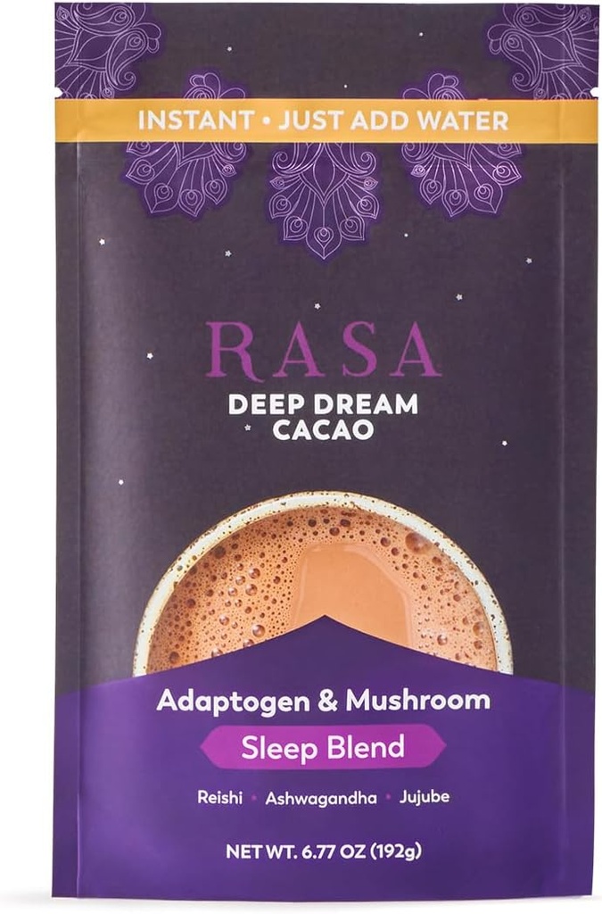 Rasa Deep Dream Cacao – Adaptogenic Mushroom Sleep Blend | Vegan, Gluten Free with Reishi + Ashwagandha + Jujube (6.77 oz. / 24 Servings) 2