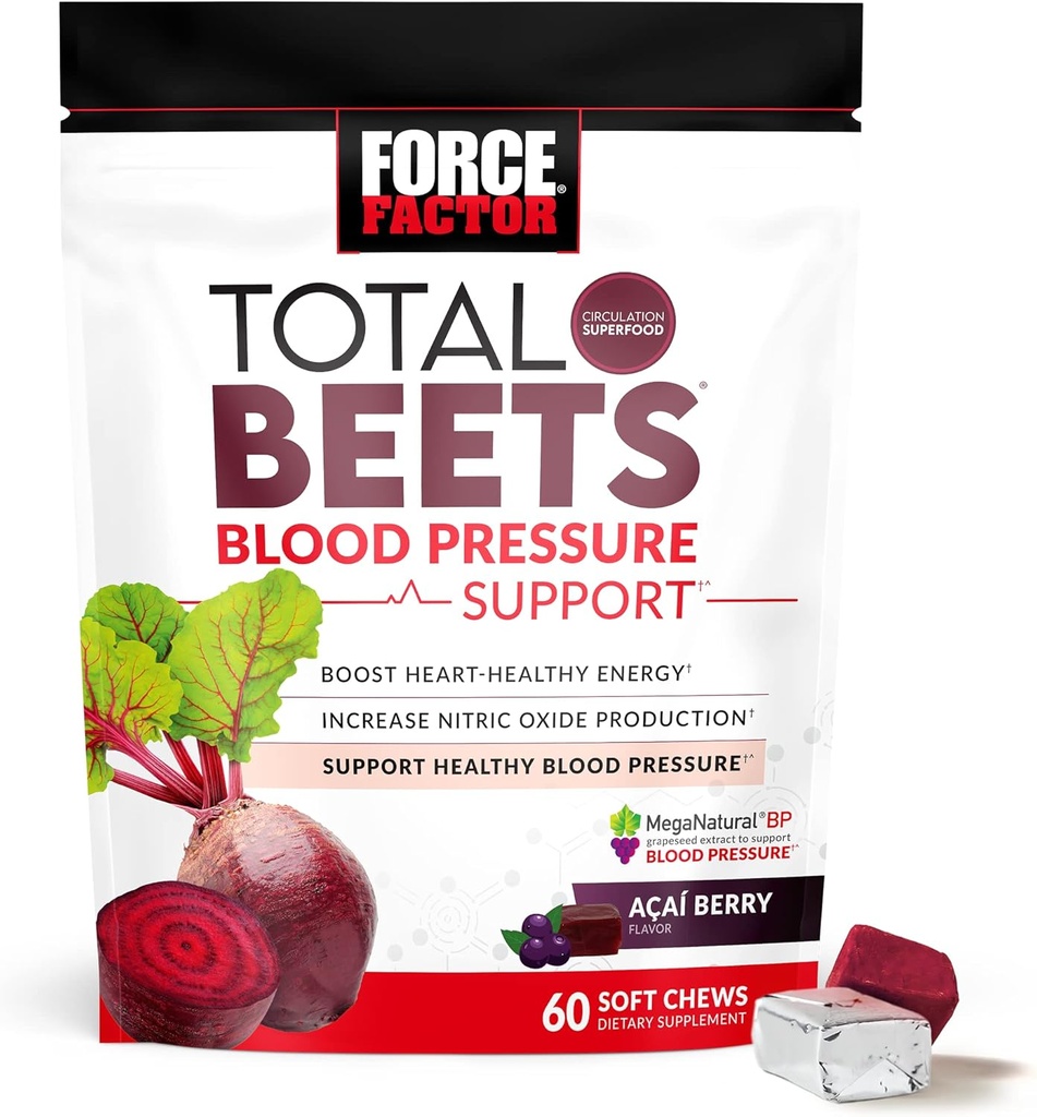 Force Factor Total Beets Blood Pressure Support Supplements with Beet Powder & Better Turmeric Joint Support Supplement for Extra Strength Joint Health 3