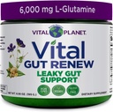 Vital Planet - Vital Gut Renew Powder Supplement for Leaky Gut Repair with L-Glutamine, Marshmallow and Ginger Root, DGL Licorice Root and Organic Aloe Vera, L Glutamine 6000mg 6.88 oz 2