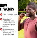 FORCE FACTOR Alpha GPC Brain Supplement for Memory and Focus, Mood Support Supplement with Alpha GPC 600mg, Premium Quality, Vegan, Non-GMO, 60 Capsules 5