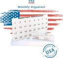 31 compartments, 1 per Day, 4 Week Monthly Pill Organizer by Promed. Includes Tray and 8 Removable compartments. (White) 3