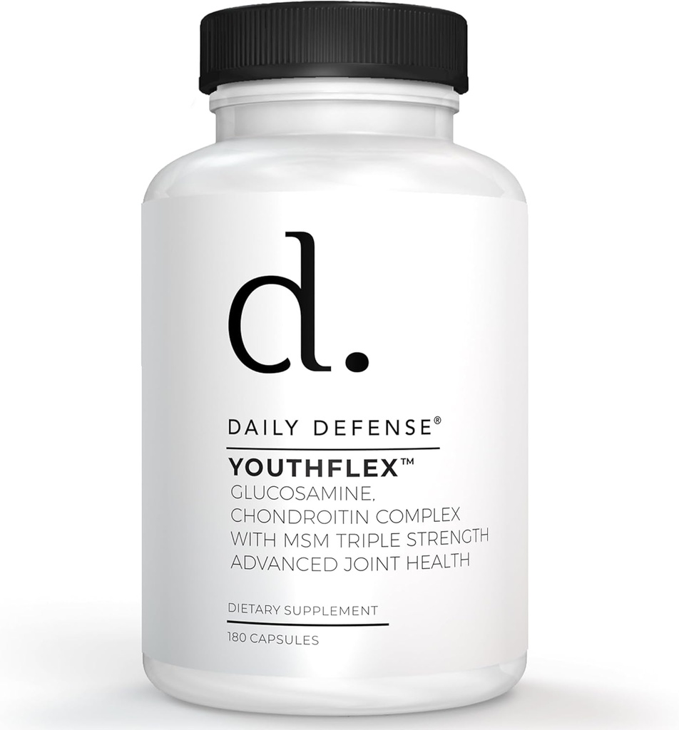 Glucosamine with Chondroitin & MSM Joint Supplement - Joint Support Supplement for Men & Women’s Mobility & Flexibility - 180 Capsules, Youthflex Glucosamine Complex, Made in The USA 2