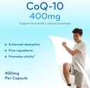 Quick Absorption CoQ10 400mg Capsules - Coenzyme Q10 400mg Potent Antioxidant for Heart Energy and Aging Support - High Stability CoQ10 Ubiquinone Capsules - Made in a cGMP US Lab (200 Servings) 4