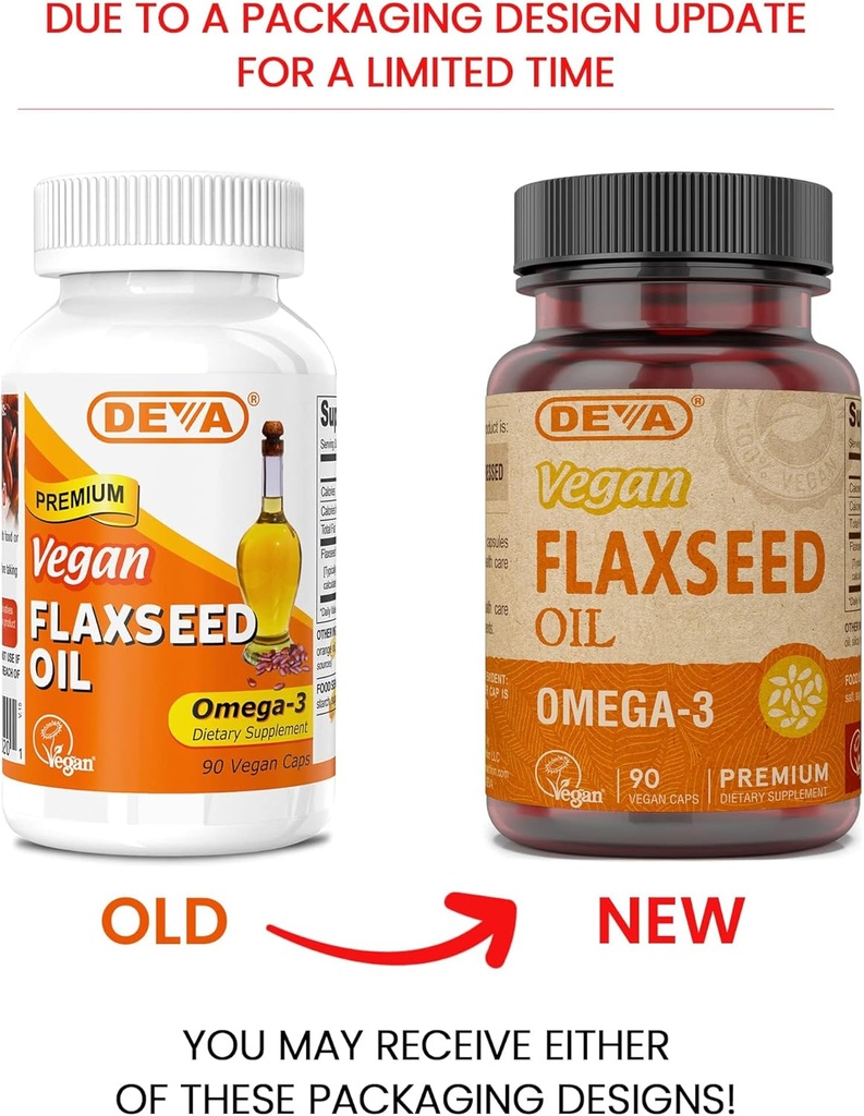 DEVA Vegan Flaxseed Oil - 90 Vcaps 3