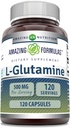 Amazing Formulas L-Glutamine Amino Acid Supplement | 500 Mg | Capsules | Non-GMO | Gluten-Free | Made in USA (1 Pack | 120 Count) 2
