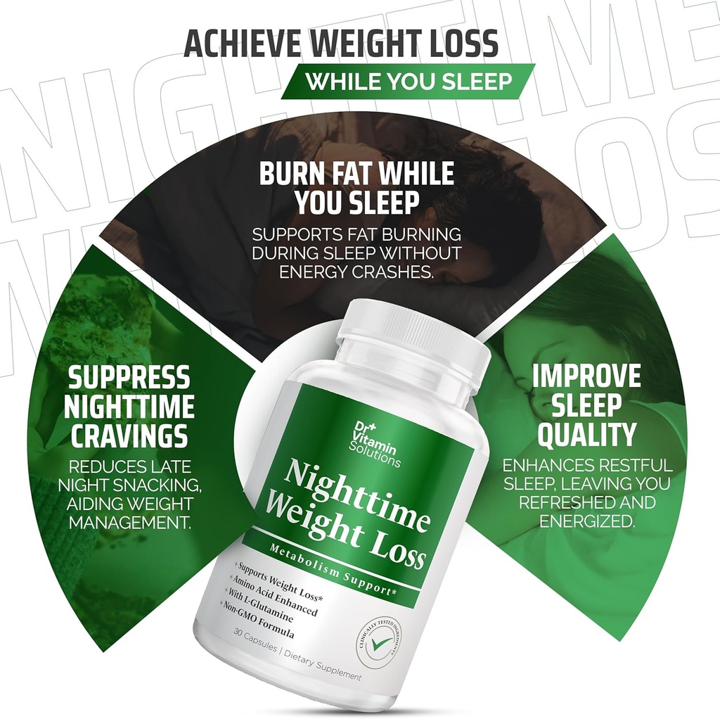 DR VITAMIN SOLUTIONS Nighttime Fat Burner & 15 Day Cleanse for Bloating & Weight Loss, Bundle, 60 Caps 5