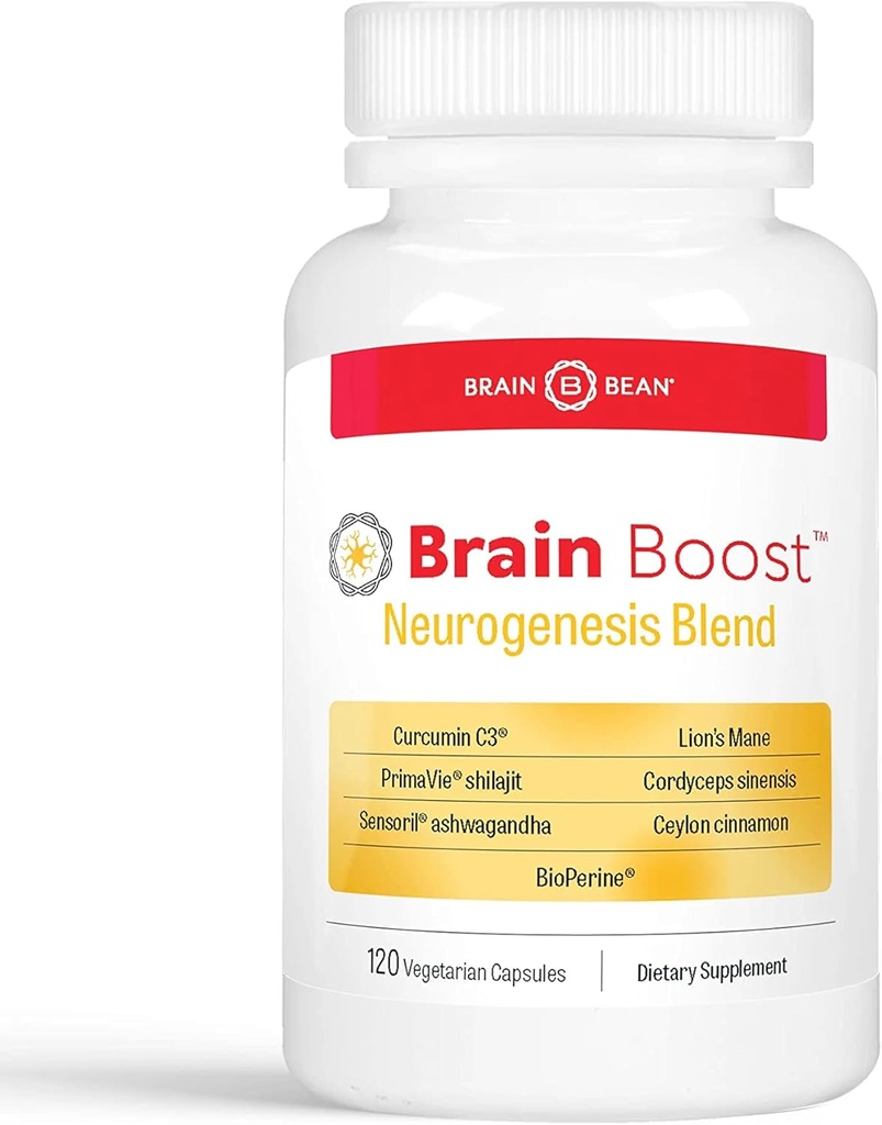 Brain Boost Capsules | with Curcumin, Cordyceps, Hericium, Ceylon Cinnamon, Purified Shilajit, and Ashwagandha | 30 Servings 2