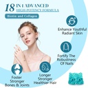 Biotin Gummies with Collagen, Keratin, Hyaluronic Acid, Vitamin for Skin, Hair Growth, Nails, Women Men Adults Kids - 60 Blueberry Flavored Gummies 4