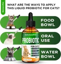 Probiotics for Cats for Digestive Support – Cat Probiotics for Indoor Cats Help with Colic, Upset Stomachs, Diarrhea, Gas, and Bloating – Prebiotics + Pleasant Chicken Flavor Inside – 2 Oz 5