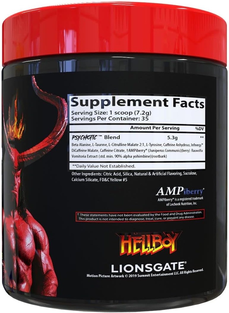 Insane Labz Hellboy Bundle, Psychotic Hellboy Pre Workout and Insane Amino BCAA, Increase Muscle Mass, Strength, Focus and Recovery Time, Lemonade 4