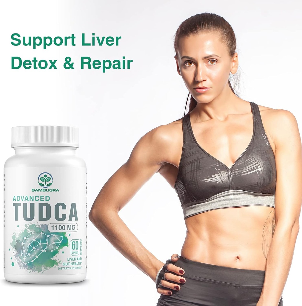 TUDCA 1100mg for Liver Cleanse Detox and Repair, 3rd Party Tested Advanced TUDCA Supplements, Ultra Strength Bile Salt TUDCA Liver Supplement, 180 Capsules (Pack of 3) 5