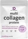 Multi Collagen Protein Powder,1Lb - Type I, II, III, V, X Collagen Peptides with Biotin 10000mcg, Vitamin C & Hyaluronic Acid - Unflavored - Keto & Paleo Friendly, Great for Hair, Skin, Nails & Joints 2