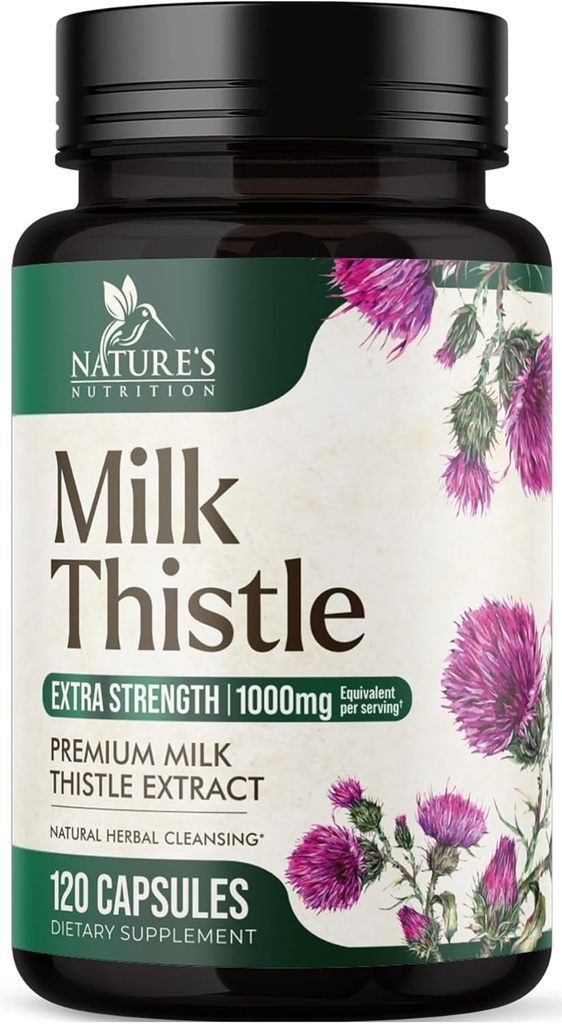 Milk Thistle Extract 1000mg - Liver Cleanse Detox & Repair Formula with Dandelion Extract - Herbal Liver Supplement - Nature's Milk Thistle w/Silymarin Marianum, Supports Liver Health - 120 Capsules 2