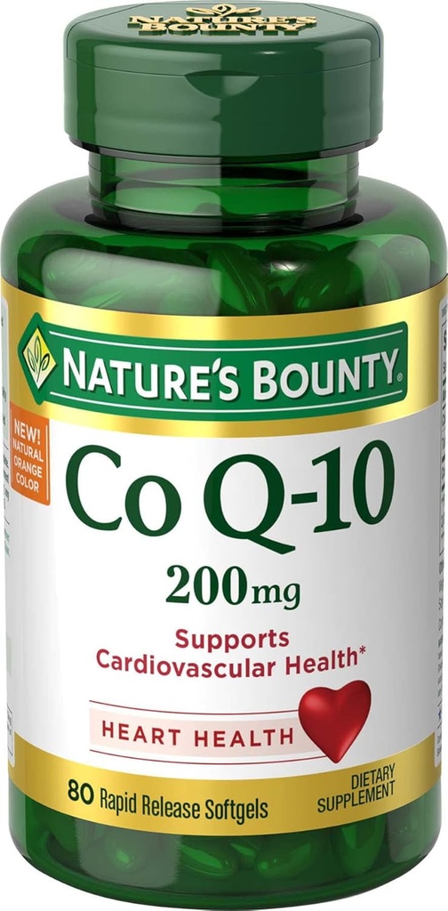 Nature's Bounty Co Q-10 200 mg Rapid Release Softgels Supports Cadiovascular Health 80 Ea (Pack of 4) 2