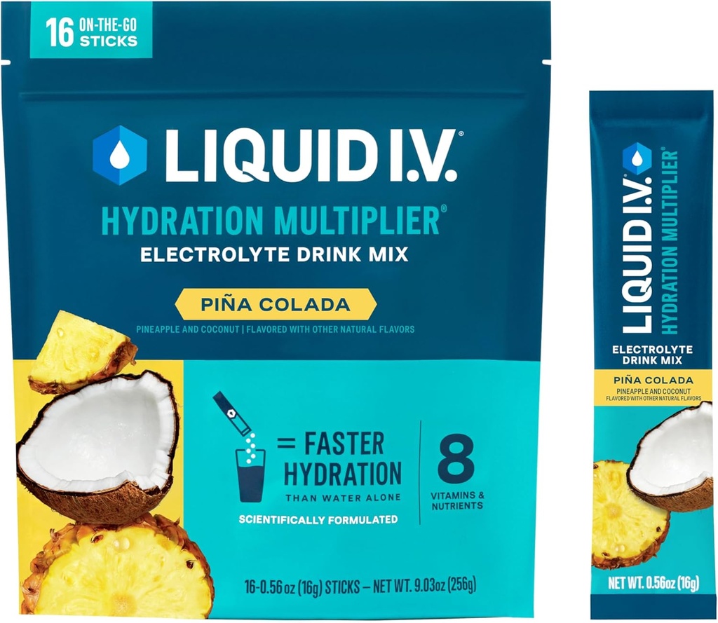 Liquid I.V.® Hydration Multiplier - Pina Colada | Electrolyte Powder Drink Mix | 1 Pack (16 Servings) 2