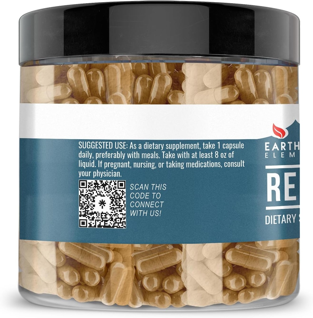 Earthborn Elements Red Clover, 200 Capsules, Pure & Undiluted, No Additives 3