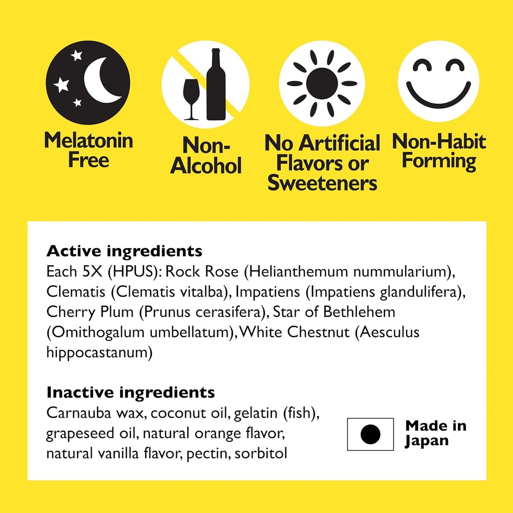 Bach RESCUE SLEEP Liquid Melts, Natural Orange Vanilla Flavor, Sleep & Stress Relief Aid, Homeopathic Flower Essence, Free of Melatonin, Gluten & Sugar, Non-alcohol, Non-Narcotic, 6 Packs, 28 Ct Each 5