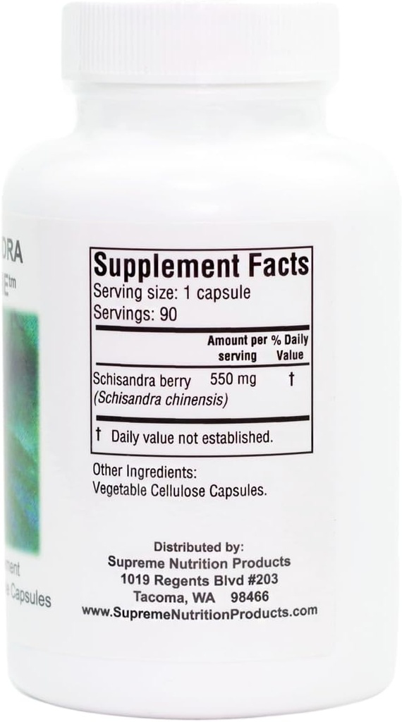 Supreme Nutrition Schisandra Supreme, 90 Pure Schisandra Fruit Vegetarian Capsules 4