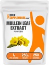 BulkSupplements.com Mullein Leaf Extract - Verbascum Thapsus, Mullein Supplement - Herbal Supplement for Immune Support - Gluten Free, 1g per Serving, 250g (8.8 oz) (Pack of 1) 2