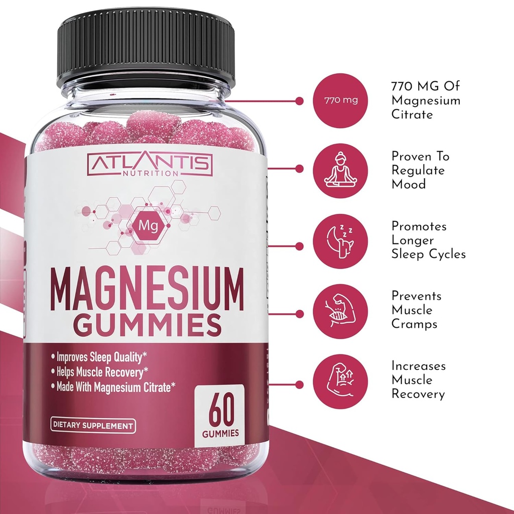 Magnesium 60 Gummies + Sugar Free Keto Apple Cider Vinegar 60 Gummies 3