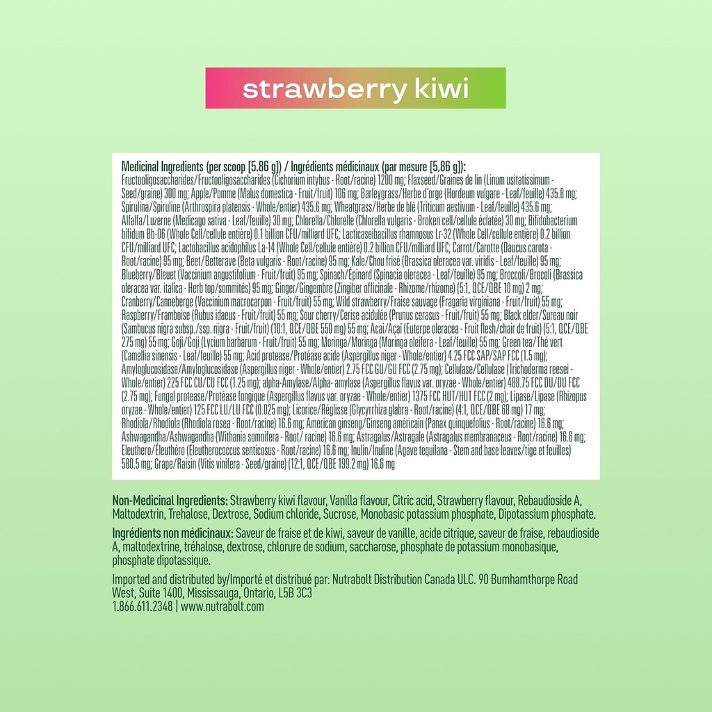 Bloom Nutrition Greens and Superfoods Powder Packets for Digestive Health, Greens Powder, Digestive Enzymes, Probiotics, Spirulina, Chlorella for Bloating & Gut Support, 15 Stick, Strawberry Kiwi 6