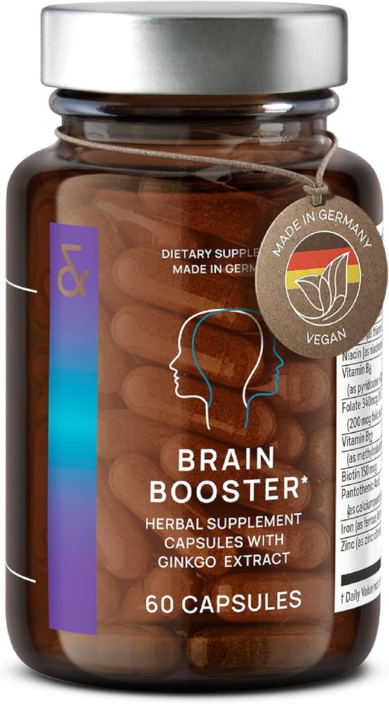 CLAV N°4 Brain Booster - Nootropics Brain Support Supplement for Memory & Focus - Lions Mane, Bacopa Monnieri, Ginkgo - Brain Vitamins & Memory Pills - 60 Capsules 2