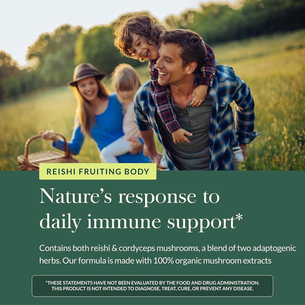 Gaia Herbs Respiratory Mushroom Blend - Immune Support Herbal Supplement to Help Maintain Overall Lung and Respiratory Health - WIth Reishi and Cordyceps* Mushrooms - 40 Vegan Capsules (40-Day Supply) 6