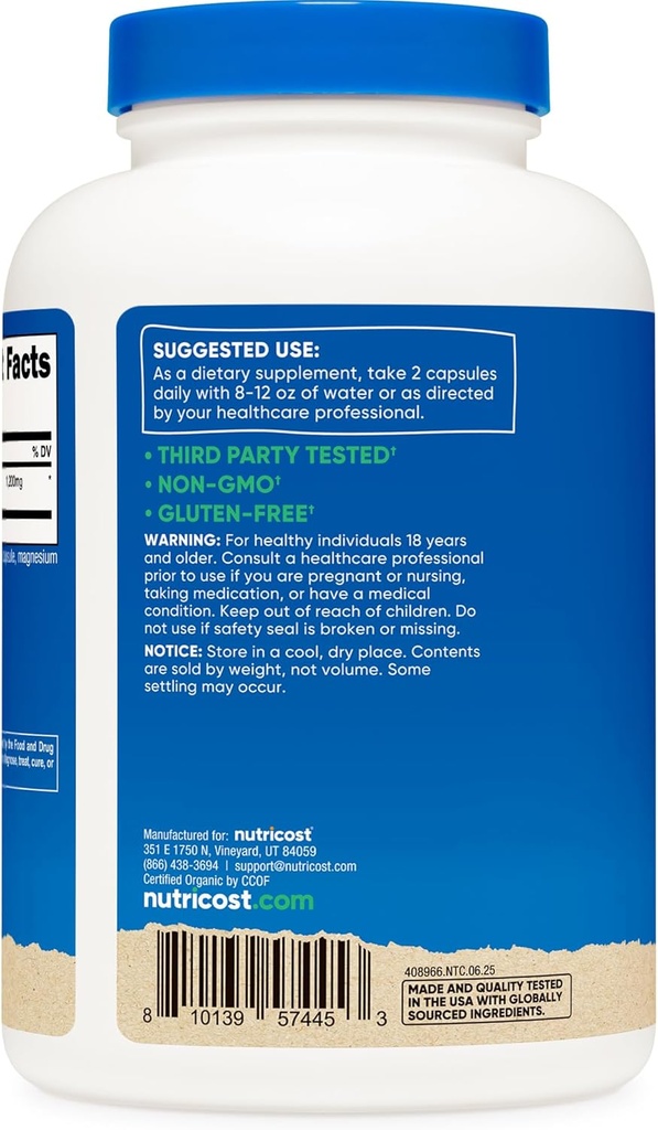 Nutricost Cinnamon Capsules (240 Capsules) 1200mg per Serving - Gluten-Free 5