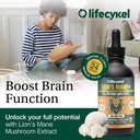Life Cykel - Lion's Mane Mushroom Extract with Kakadu Plum - Brain Booster Nootropic for Memory, Focus & REM Sleep - Non-GMO, Organic Mushroom Tincture - 4 Fl Oz (60 Servings) 6
