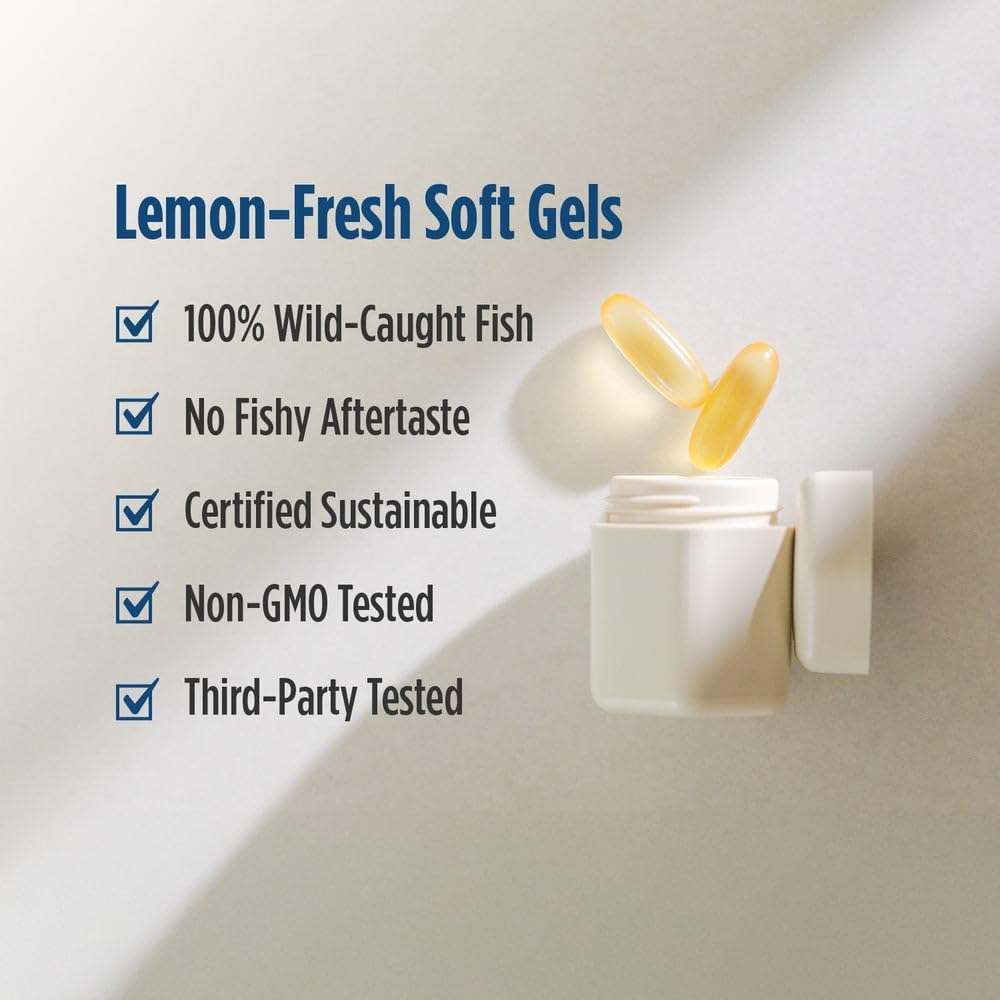 Nordic Naturals ProEPA, Lemon - 120 Soft Gels - 1210 mg Omega-3 - High-Intensity EPA Formula for Healthy Mood, Heart Health & Cellular Function - Non-GMO - 60 Servings 6