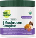 Fresh Nutrition Organic 8 Mushroom Complex Powder - Lion's Mane, Reishi, Cordyceps, Chaga, Enokitake, Turkey Tail, Maitake, and Oyster Mushrooms 2